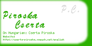 piroska cserta business card